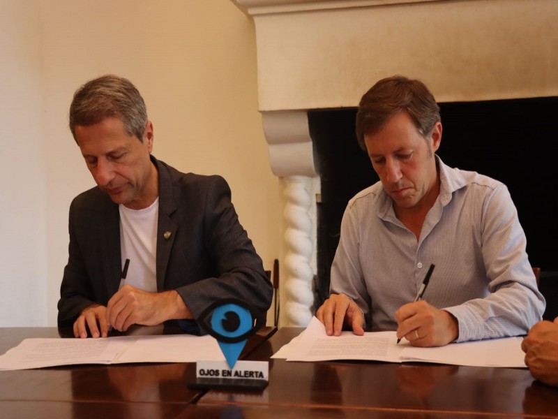 Bernarte firmó un convenio para incorporar “Ojos en Alerta” en nuestra ciudad
